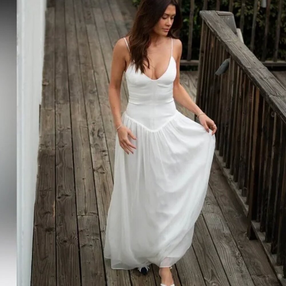 Gianni Bini Drop Waist White Dress